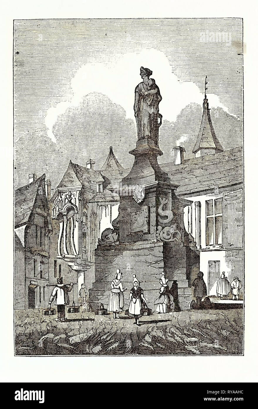 Statua della cameriera di Orleans a rouen Francia Foto Stock