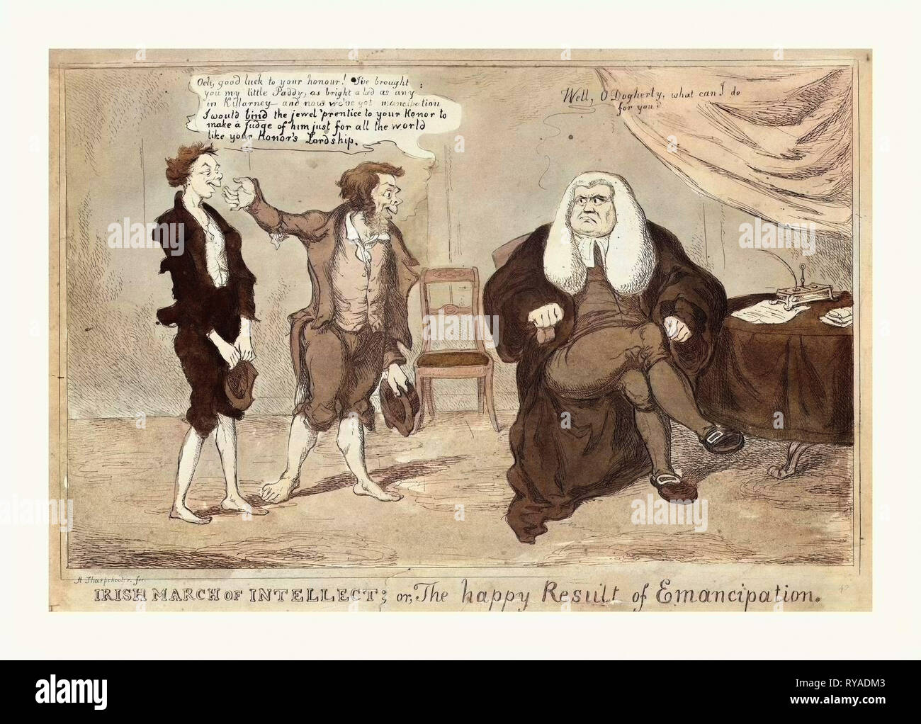 Marzo irlandese di intelletto, o il felice risultato della emancipazione Foto Stock