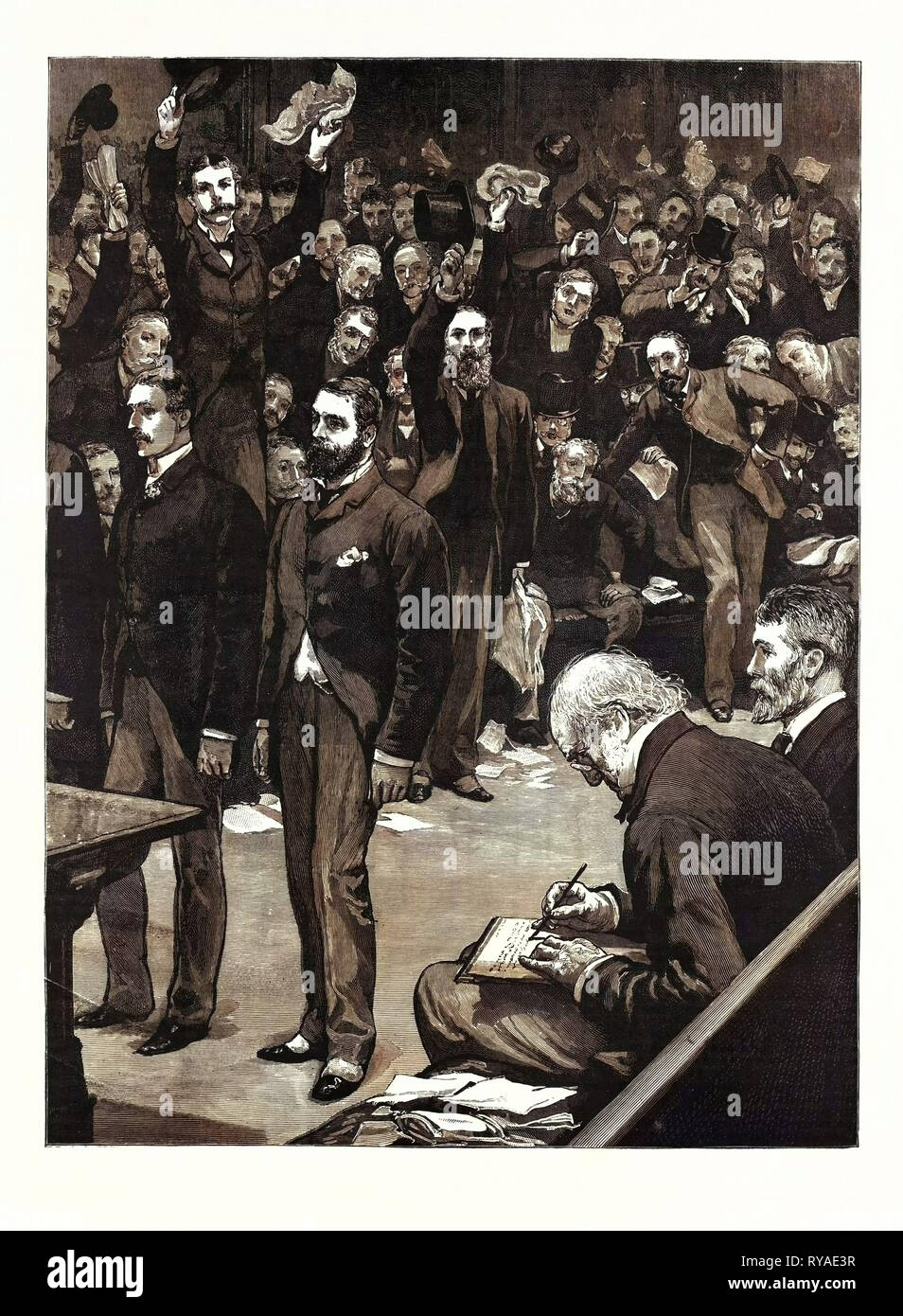 La sconfitta del ministero di Gladstone, martedì mattina, 9 giugno 1885 Foto Stock