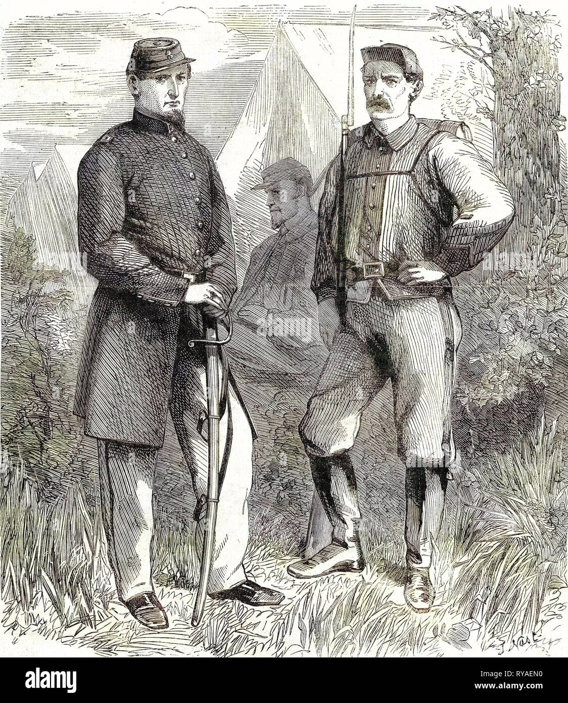 La guerra civile in America il colonnello Ellsworth del reggimento di volontariato 15 Giugno 1861 Foto Stock