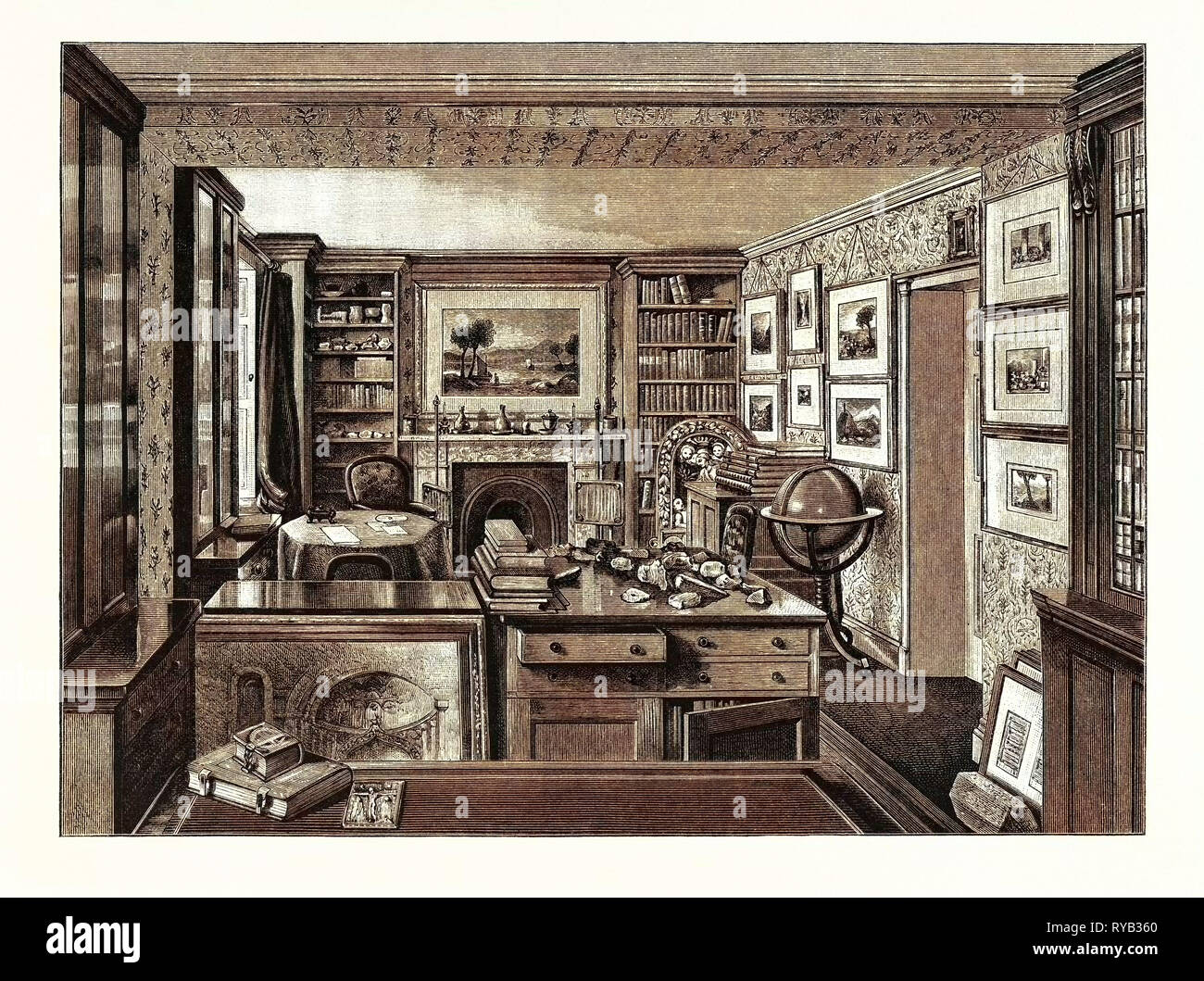 M. Ruskin di studio. Dopo un disegno da Alexander Macdonald. John Ruskin (8 Febbraio 1819 20 gennaio 1900) era il leader inglese critico d'Arte dell'epoca Vittoriana Foto Stock