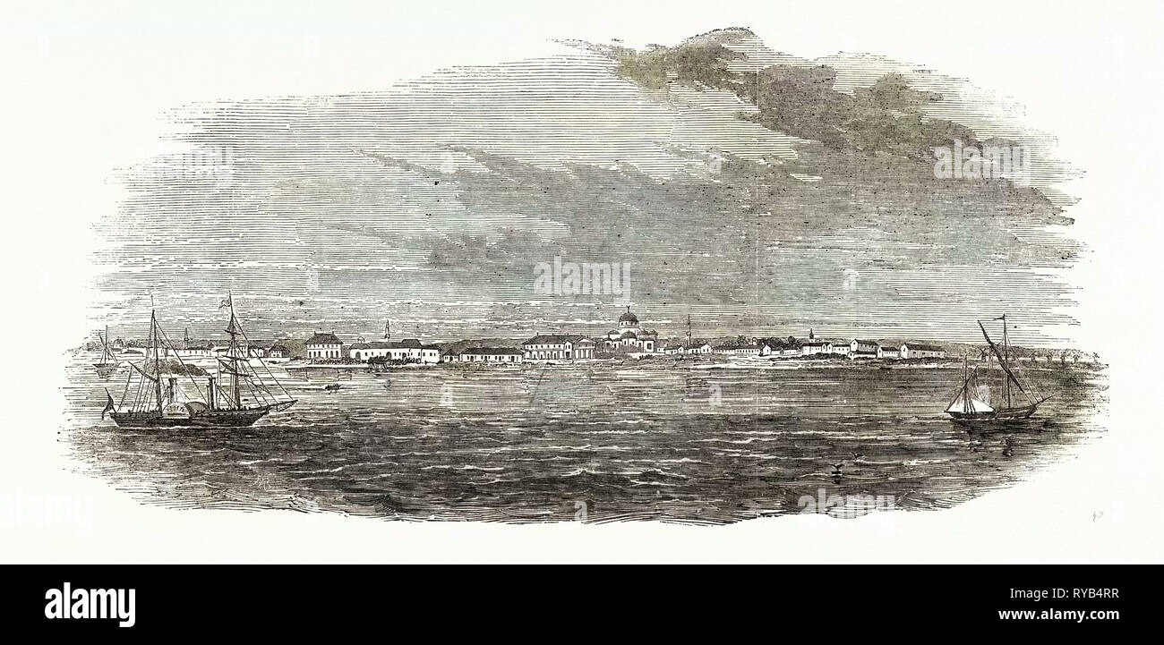 Eupatoria lo sbarco della spedizione in Crimea 1854 Foto Stock