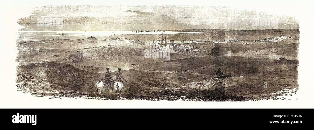 La guerra di Crimea: British avamposti vicino a Sebastopol 1854 Foto Stock