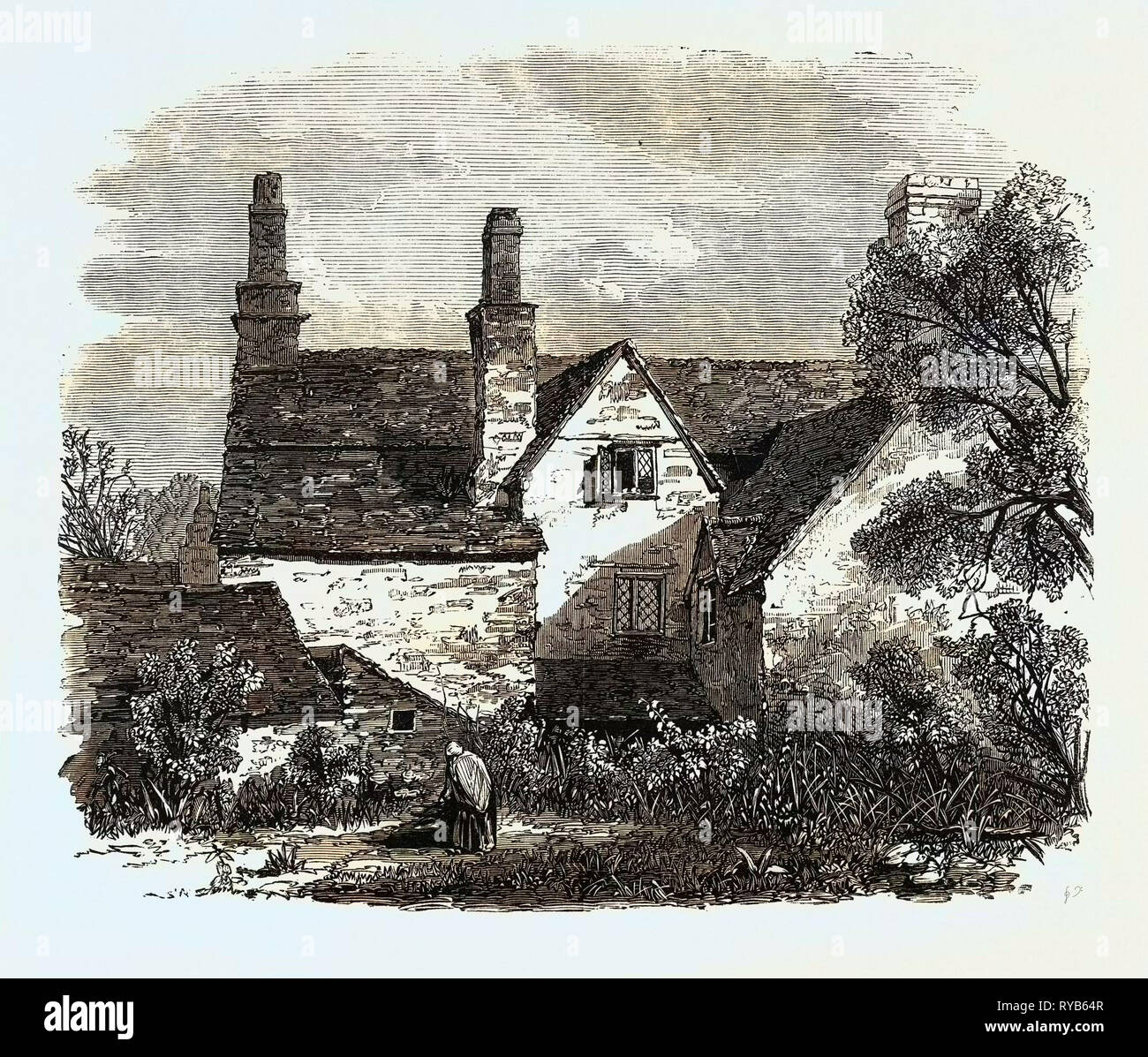 La casa in cui Sir Joshua Reynolds è nato a Plympton, Devon, Regno Unito, 1869 Foto Stock
