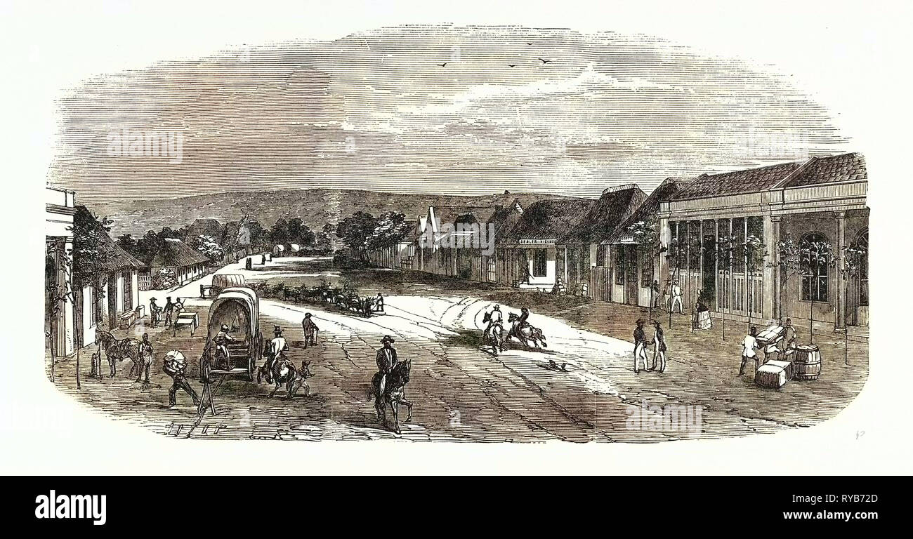 West Street, in D'Urbano, 1855 Foto Stock