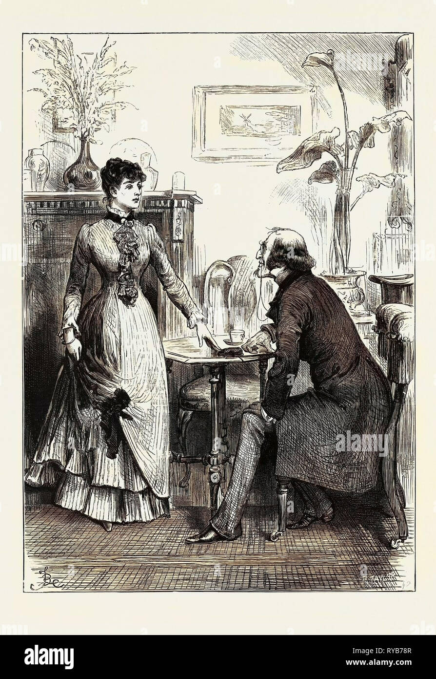 Adrian Vidal, "non pensate,' ha chiesto Signore St. Austell dolcemente - "Mi scusi dicendo così, ma non pensi che sia un po' Prudish di voi Foto Stock