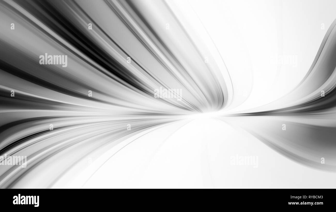 Bianco e nero shine incandescenza linee di sfocatura dello sfondo astratto Foto Stock