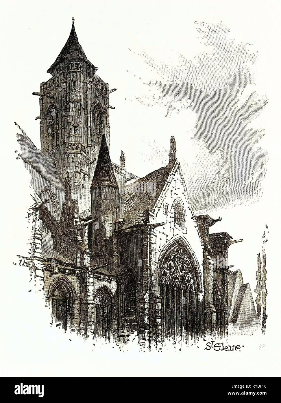 La chiesa di Saint Etienne: Caen Foto Stock