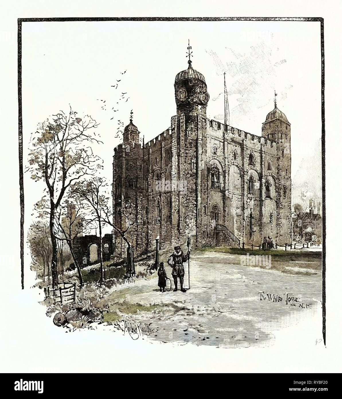 La Torre di Londra: la Torre Bianca Foto Stock