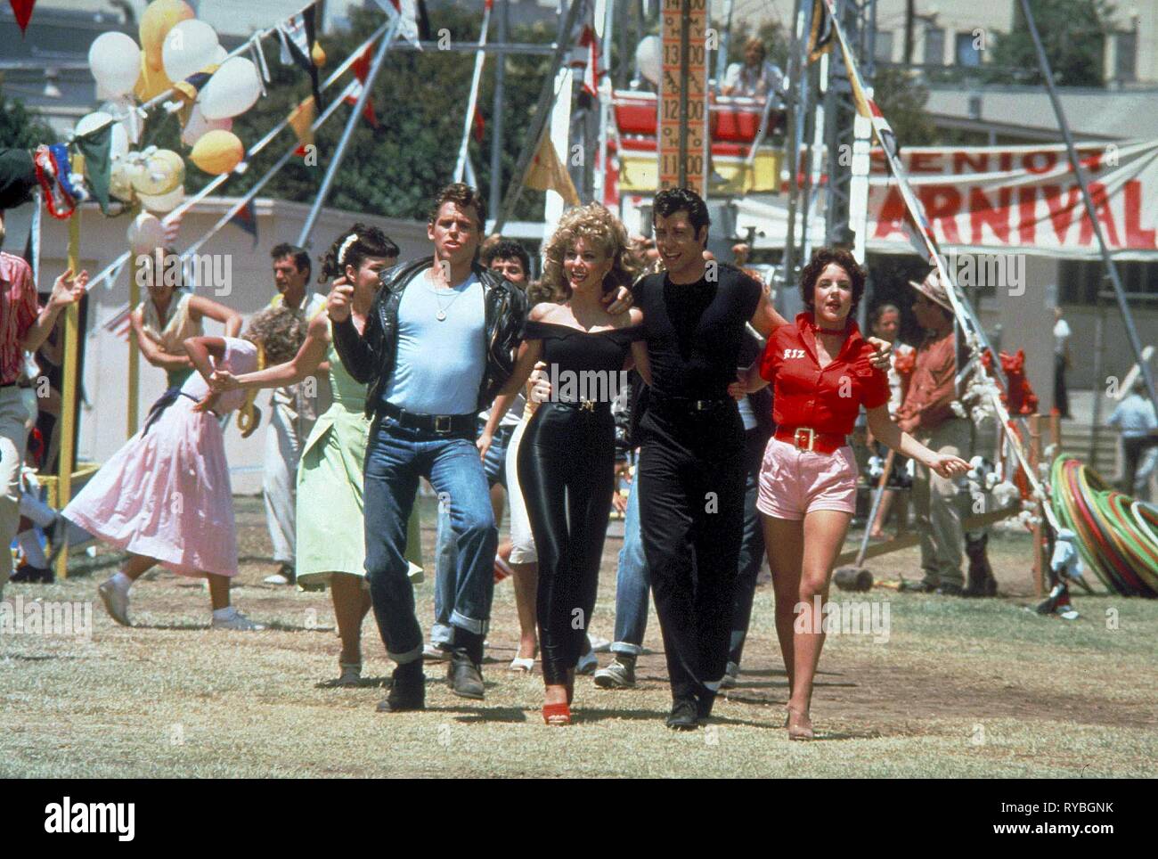 JEFF CONAWAY, OLIVIA NEWTON-JOHN, John Travolta,STOCKARD CHANNING, grasso, 1978 Foto Stock