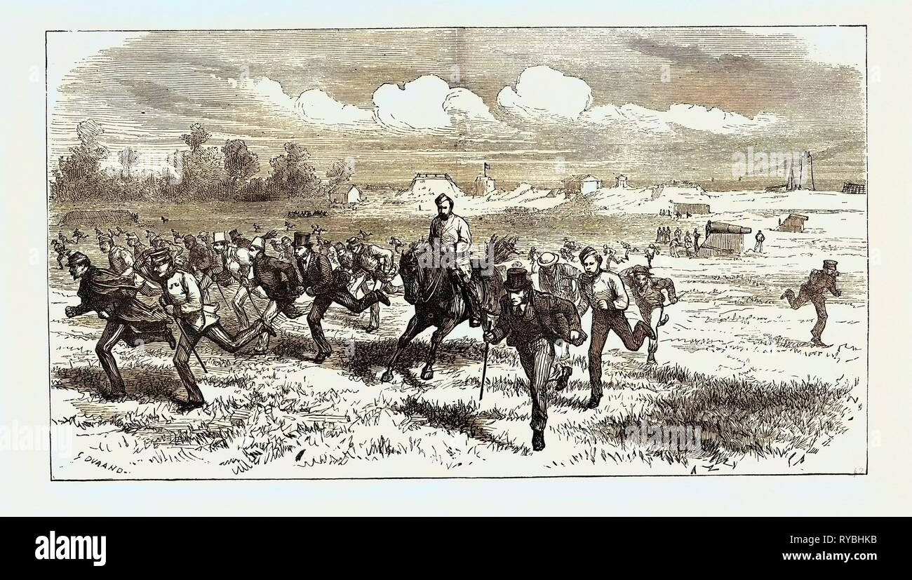 La nostra critica estera a Shoeburyness: Esecuzione per coprire Foto Stock