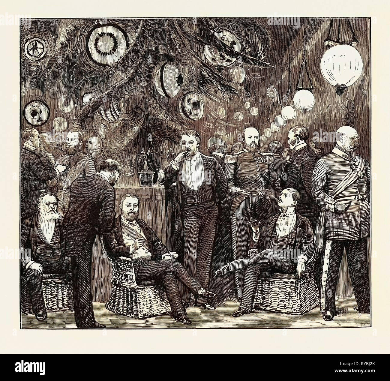 Il principe e la Principessa di Galles a Chatsworth: l'Orangery illuminato Foto Stock