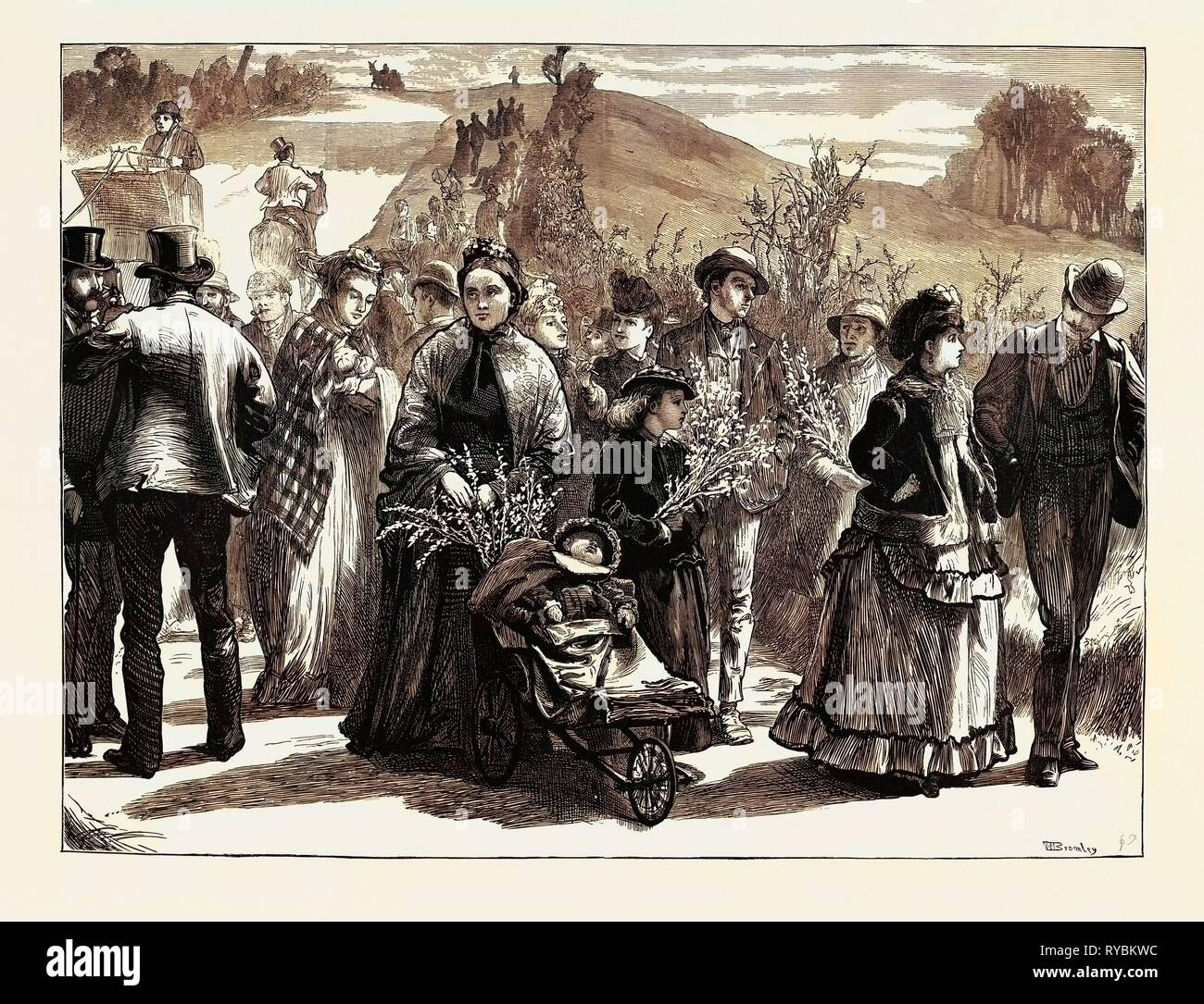 Domenica delle Palme: alla periferia di Londra Foto Stock