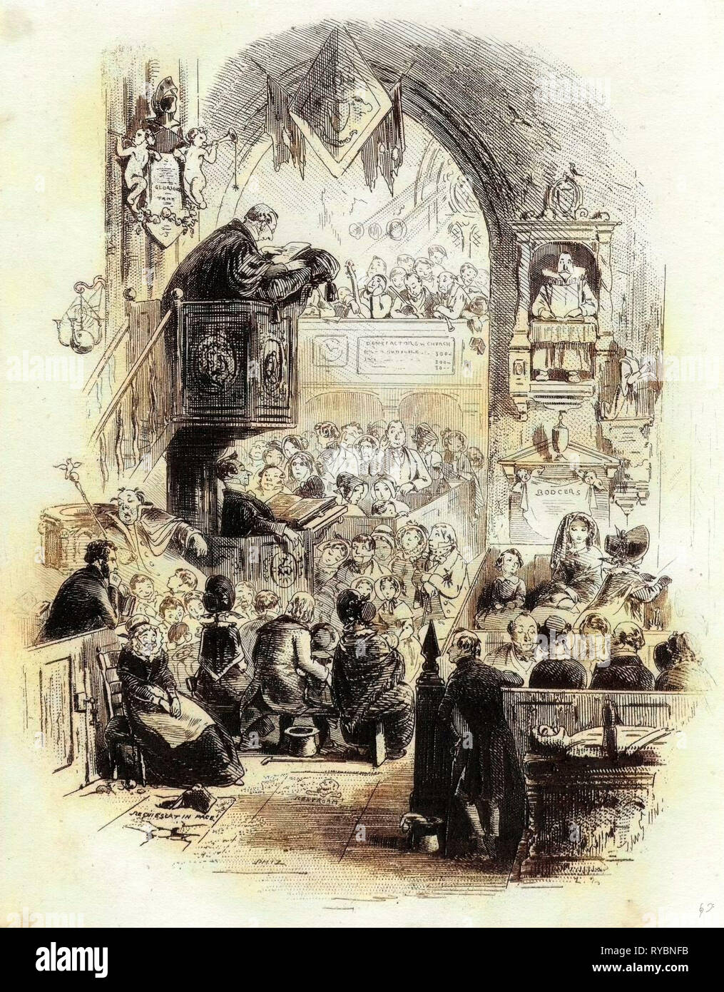 David Copperfield "Nostro Pew in chiesa Foto Stock