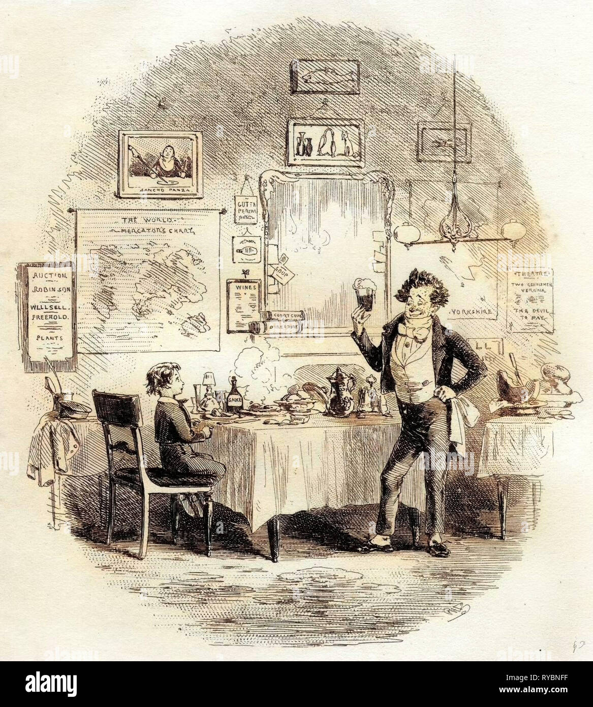 David Copperfield "il cameriere cordiale e mi Foto Stock
