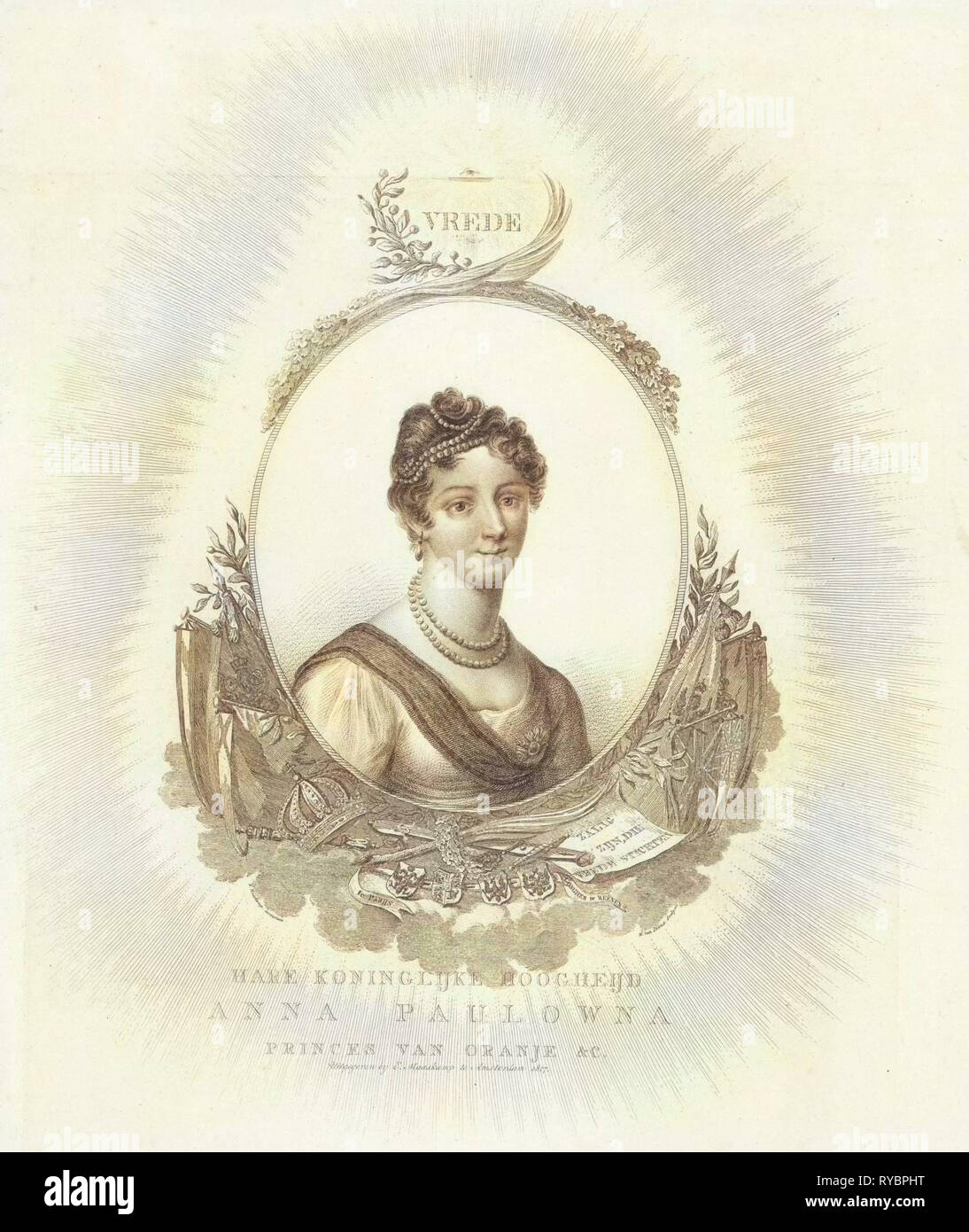 Ritratto di Anna Pàvlovna Romanowa, Willem van Senus, Evert Maaskamp, 1817 Foto Stock