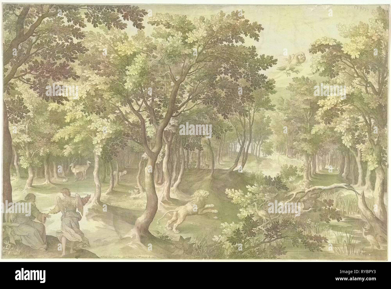 Quinta visione di Esdra, Pierre Gallays Nicolaes De Bruyn, 1608 Foto Stock