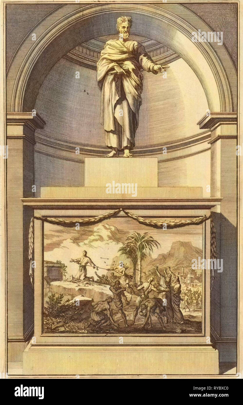 Apostolo Tommaso, Jan Luyken, Zacharias Chatelain (II), François Halma, 1698 Foto Stock