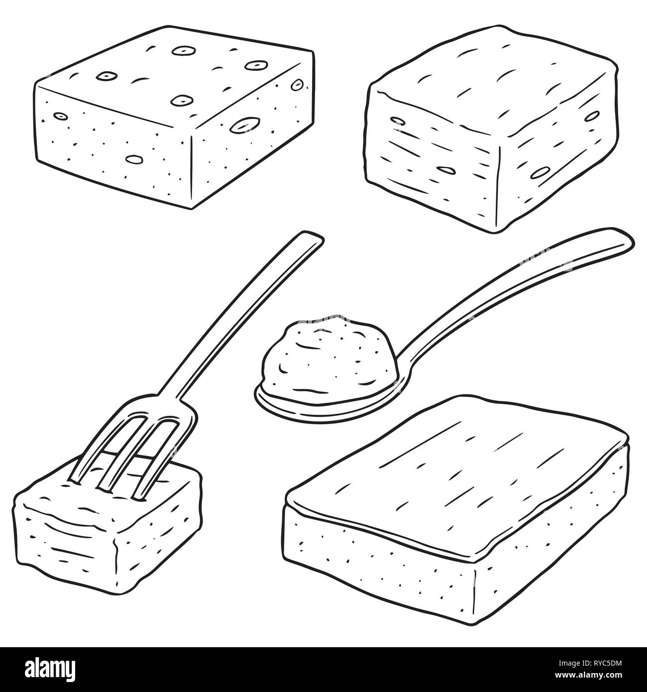 Set di vettore di brownie Illustrazione Vettoriale