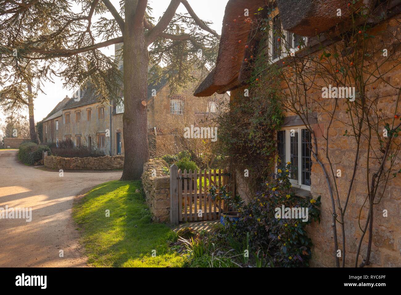 Cottage a Hidcote Bartrim, Cotswolds, Gloucestershire, Inghilterra Foto Stock