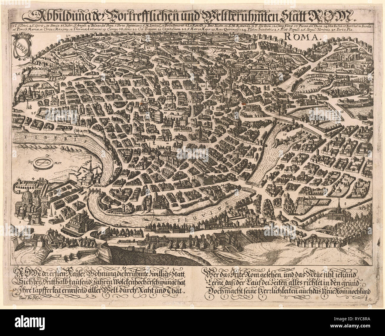 Anna Laetitia Pecci-Blunt raccolta di mappe di Roma, circa 1569?-1883.Digital Image courtesy of Getty aperto contenuto Programma. Foto Stock