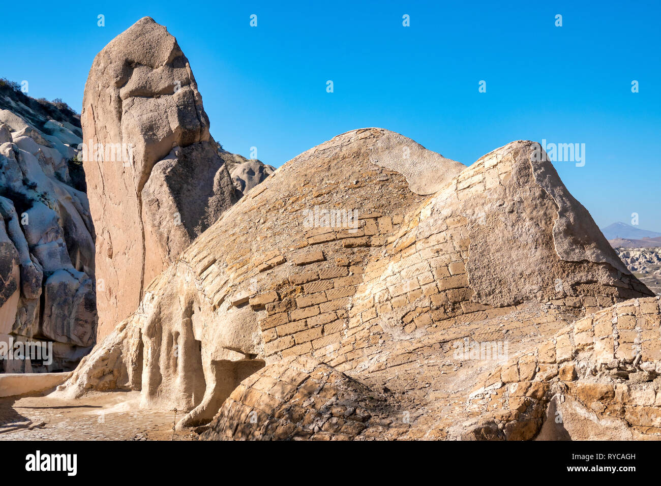 Chiesa di Santa Barbara in Goreme Open Air Museum, Goreme, Cappadocia, Turchia Foto Stock