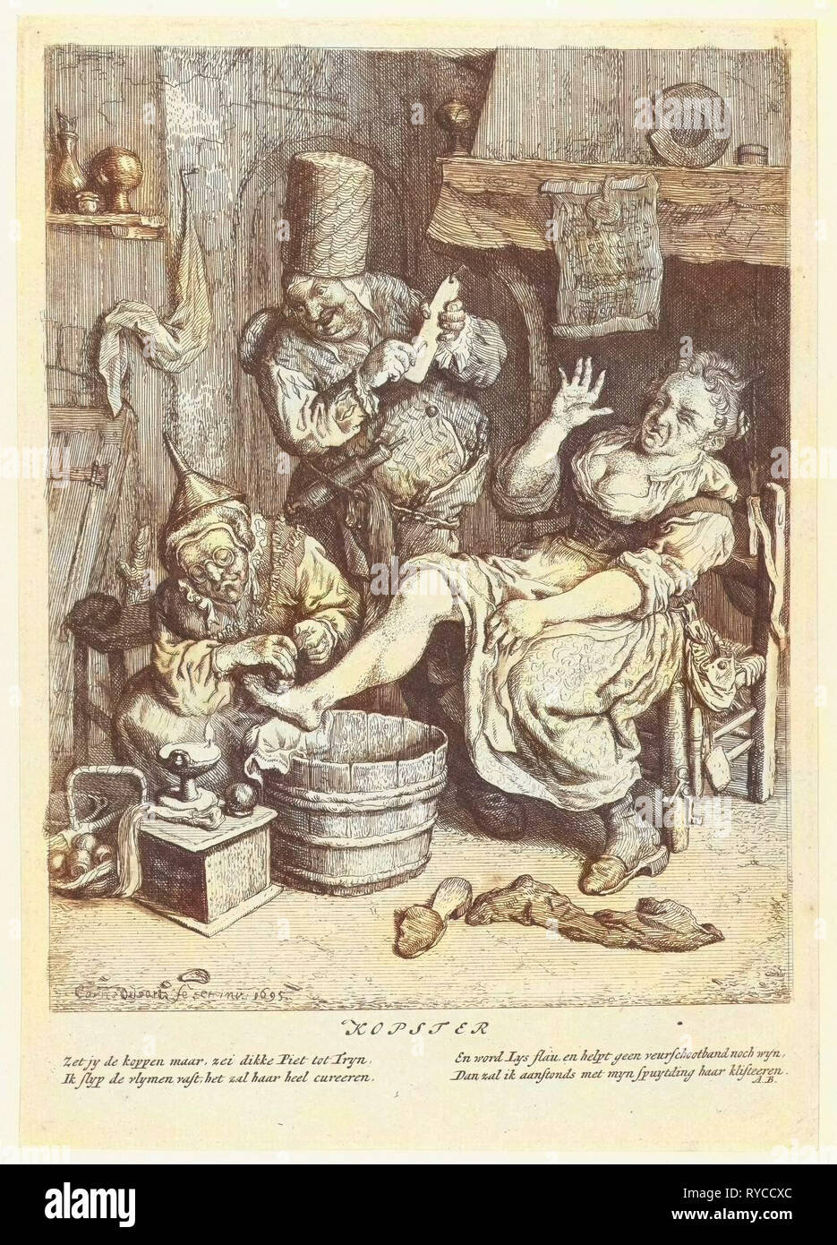Kopster, Cornelis Dusart, 1695 Foto Stock