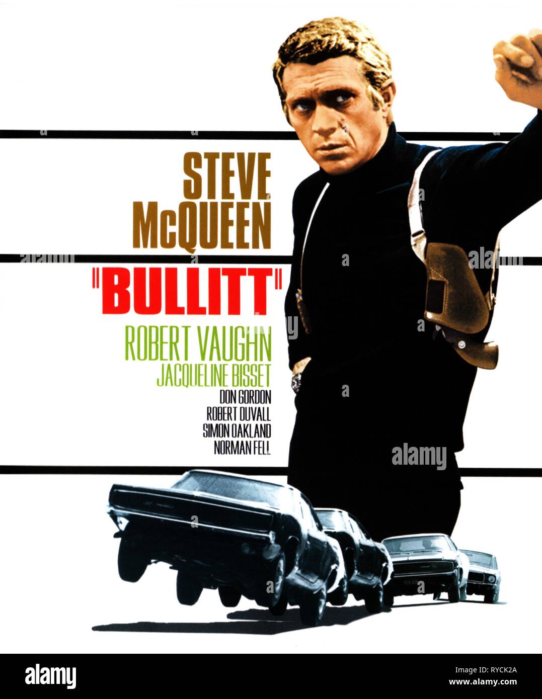 STEVE MCQUEEN POSTER, BULLITT, 1968 Foto Stock