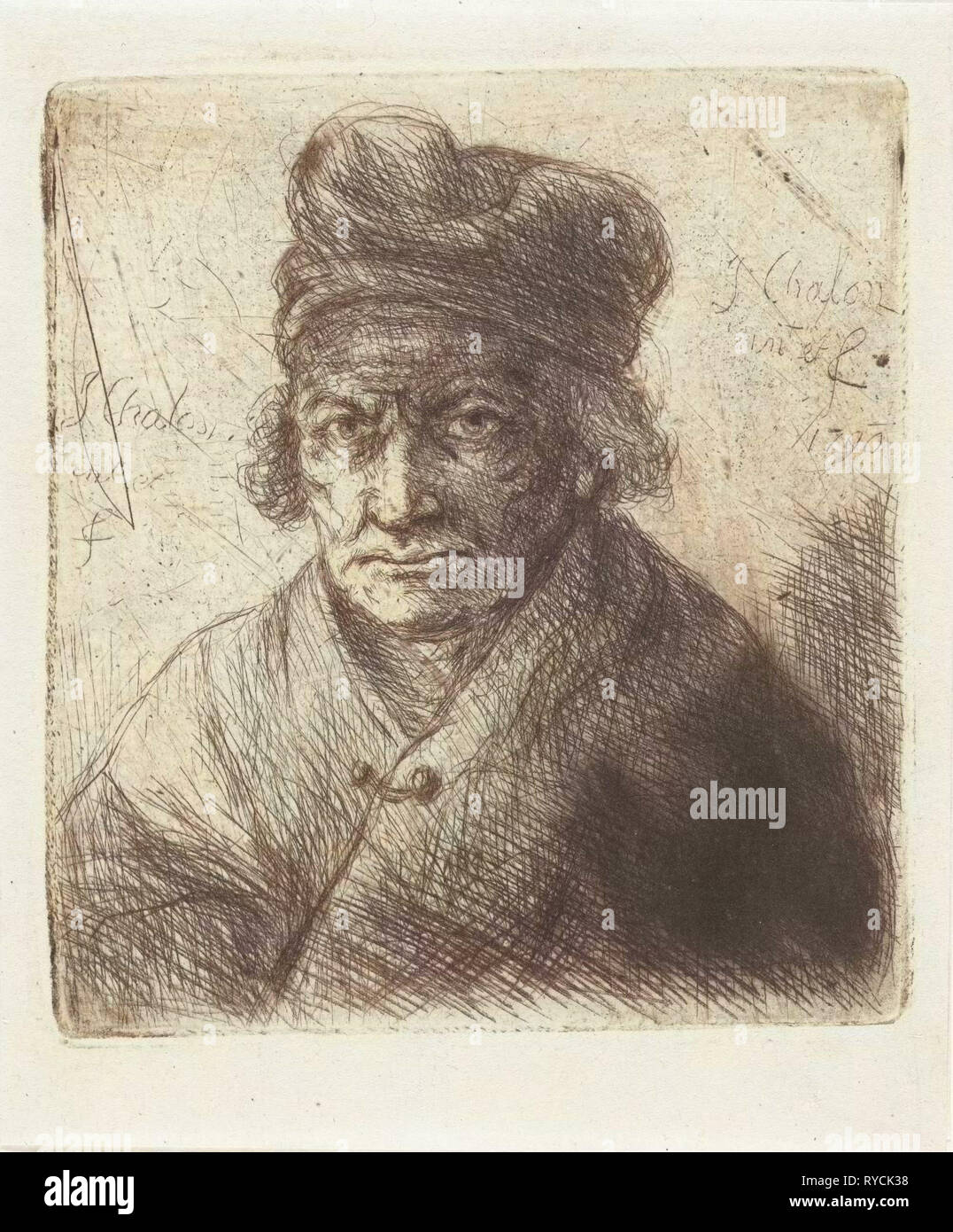 Uomo vecchio, Jan Chalon, 1790 Foto Stock