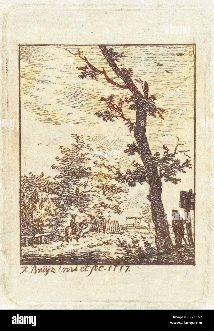 Paesaggio con pilota, Johanna De Bruyn, 1777 Foto Stock