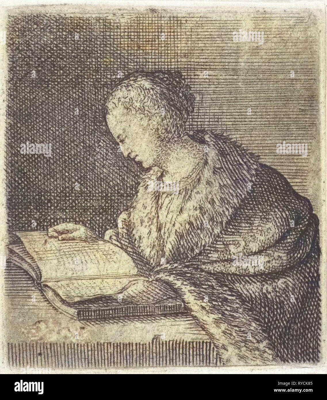 Donna Lettura, Willem Basse, 1633 - 1672 Foto Stock