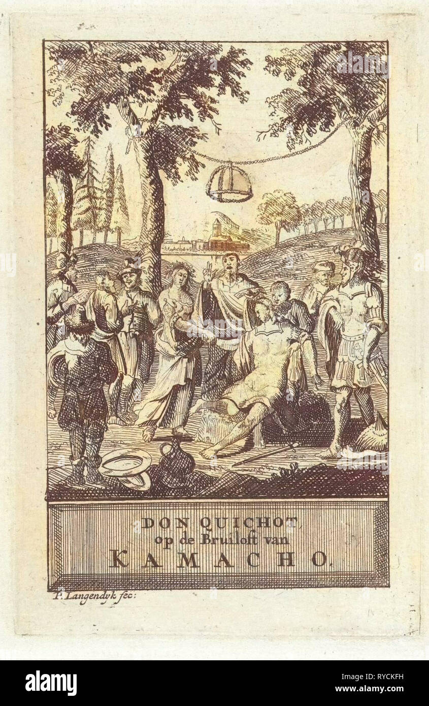 Don Chisciotte alle nozze di Kamacho, Pieter Langendijk, 1712 - 1714 Foto Stock