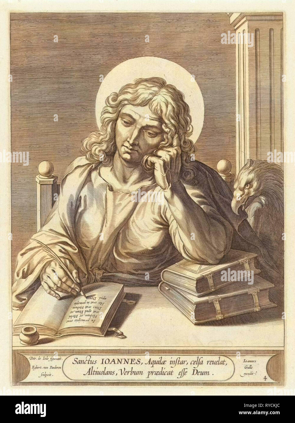 Evangelista Giovanni, stampa maker: Egbert van Panderen, Pieter de Jode I, Joannes Galle, c. 1590 - 1637 Foto Stock