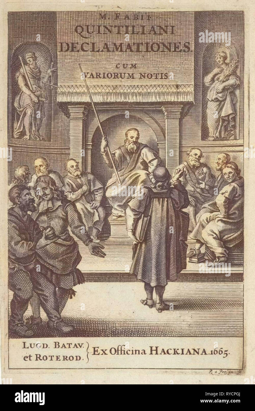 Interno della chiesa con il clero, Reinier Van Persijn, Franciscus Hackius, 1665 Foto Stock