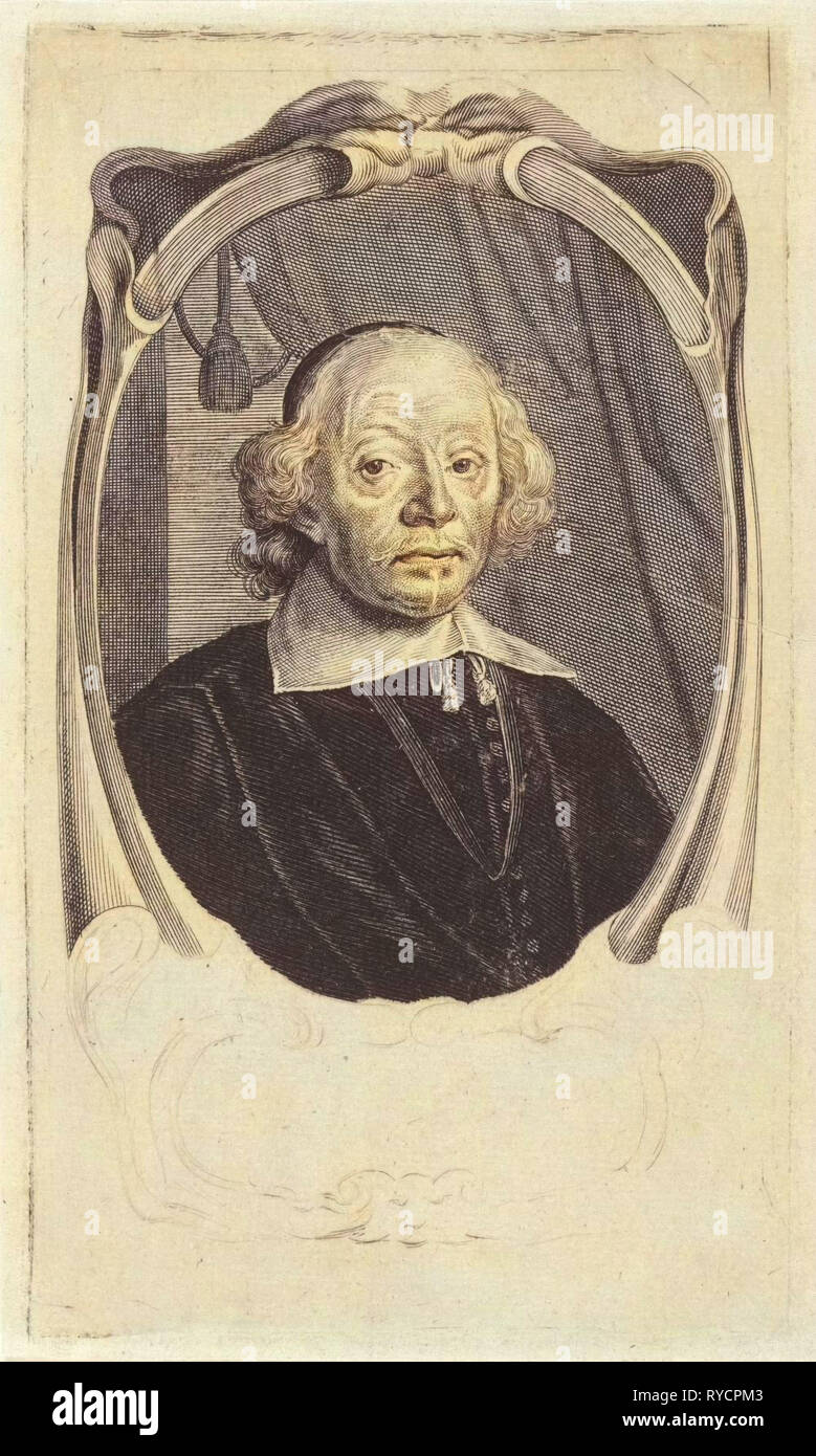 Ritratto di Johan de Brune, Theodor Matham, Willem Eversdijck, 1656 Foto Stock
