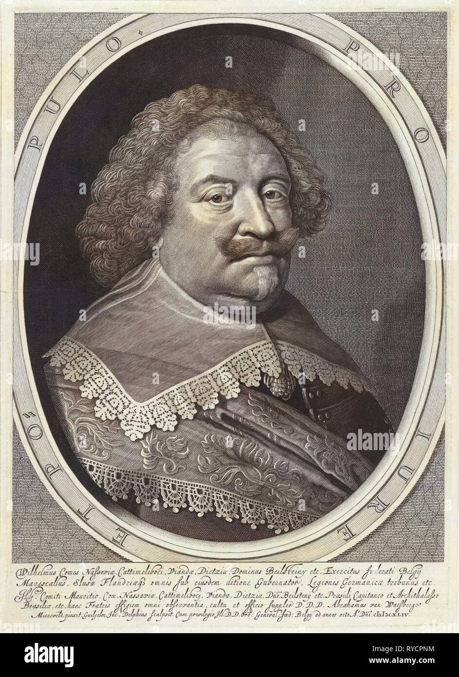 Ritratto di William, Conte di Nassau, Willem Jacobsz. Delff, Johan Maurits Graaf van Nassau-Siegen, Abramo van Waesberge I, 1644 Foto Stock