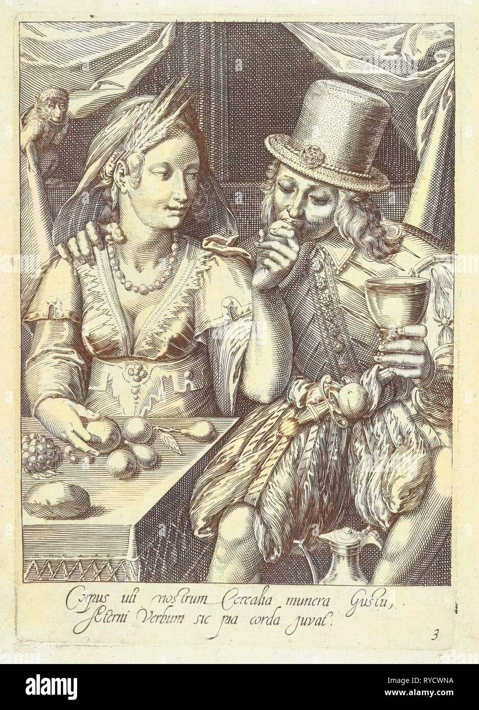 Gusto, Cornelis Boel, anonimo, 1663-1693 Foto Stock