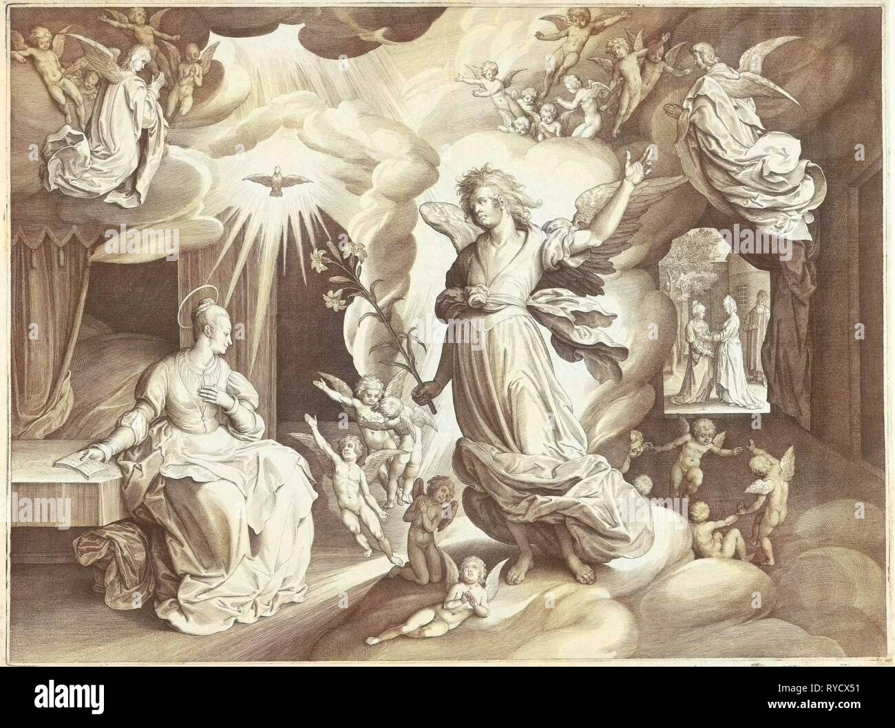 Annunciazione, Nicolaes De Bruyn, 1622 Foto Stock