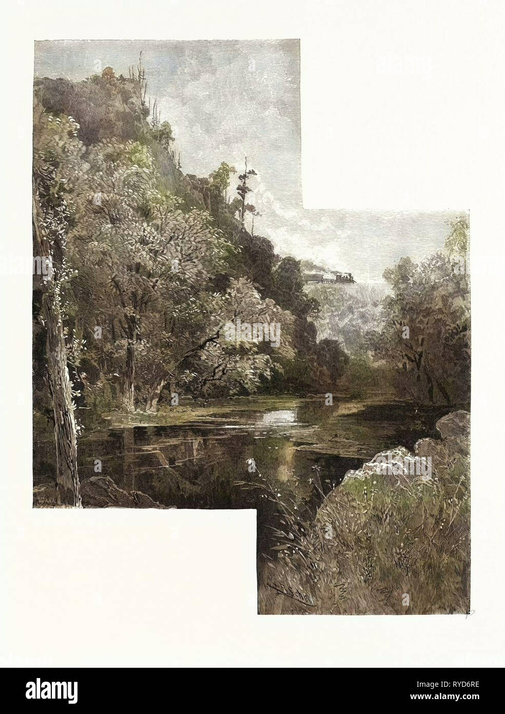 Dundas Valley, Canada, diciannovesimo secolo incisione Foto Stock