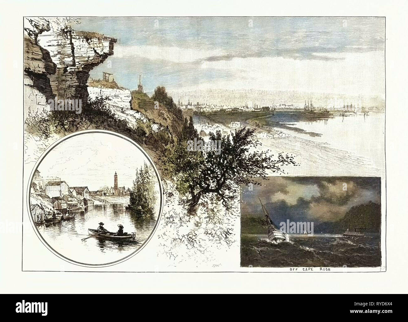 Owen Sound, Canada, diciannovesimo secolo incisione Foto Stock