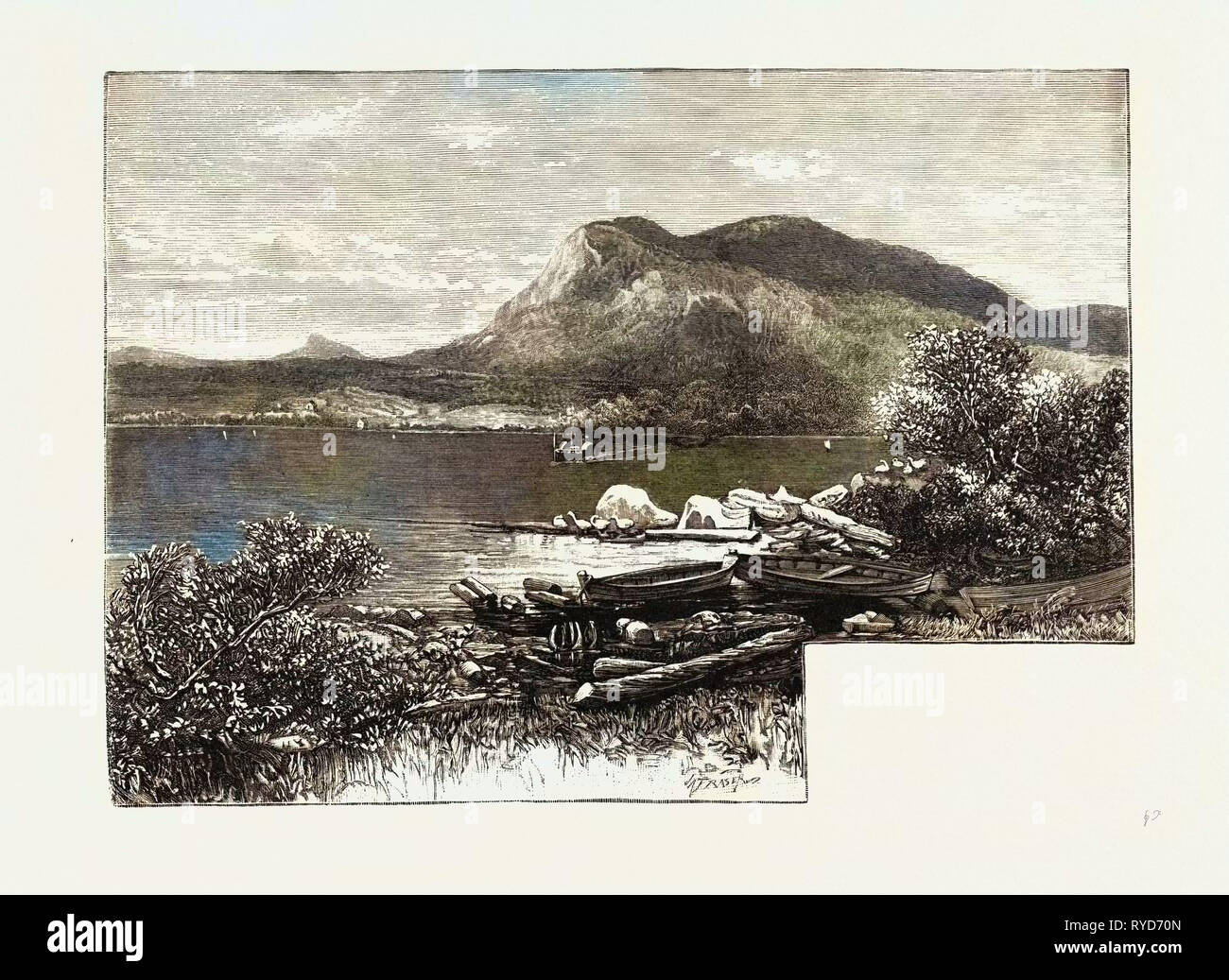 Montare Elephantis, Canada, diciannovesimo secolo incisione Foto Stock