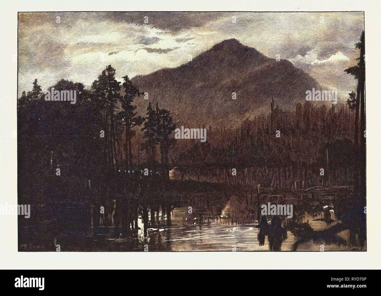 Montare Orford, Canada, diciannovesimo secolo incisione Foto Stock