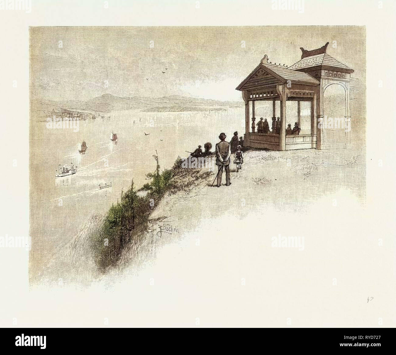 Passamaquoddy Bay, Canada, diciannovesimo secolo incisione Foto Stock