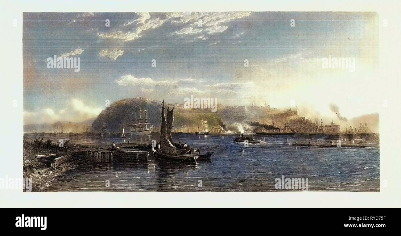 Quebec, Canada, diciannovesimo secolo incisione Foto Stock