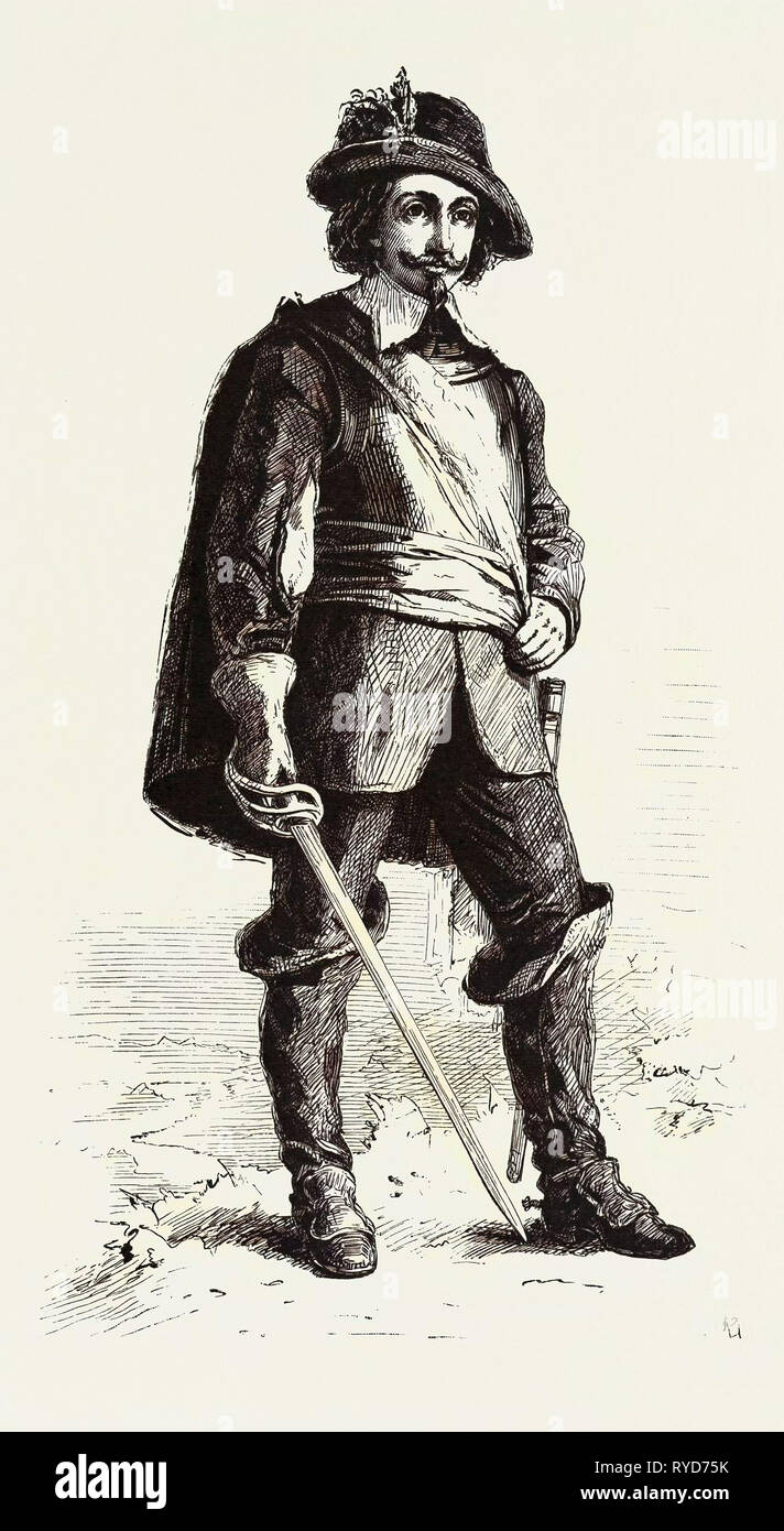 Samuel Champlain, il o prima del 13 agosto 1574, un navigatore francese, cartografo, disegnatore, soldato, Explorer, geografo, etnologo, diplomatico e cronista. Fondò la Nuova Francia e Québec City il 3 luglio 1608., Canada, diciannovesimo secolo incisione Foto Stock