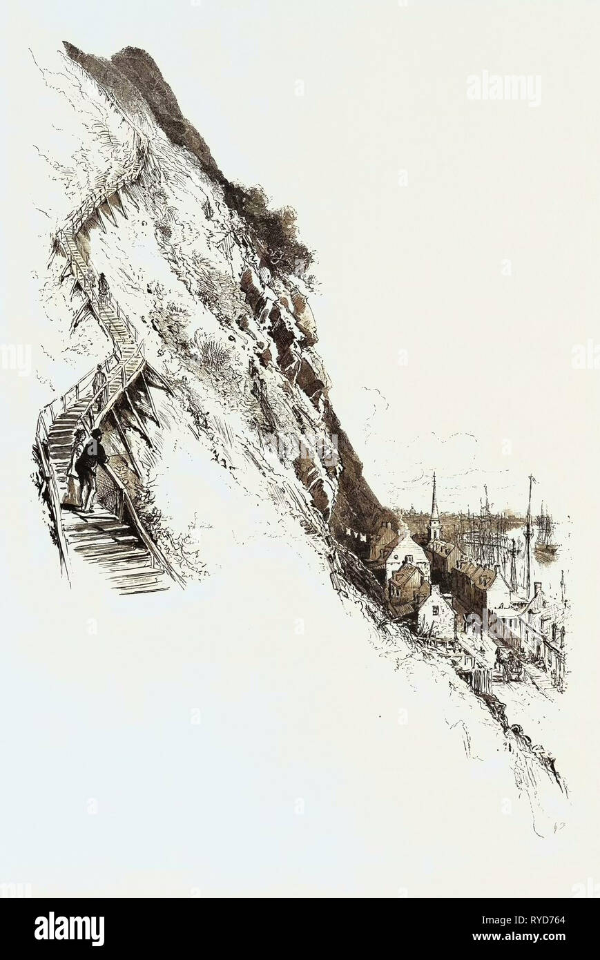 Altezze di Abramo, Canada, diciannovesimo secolo incisione Foto Stock