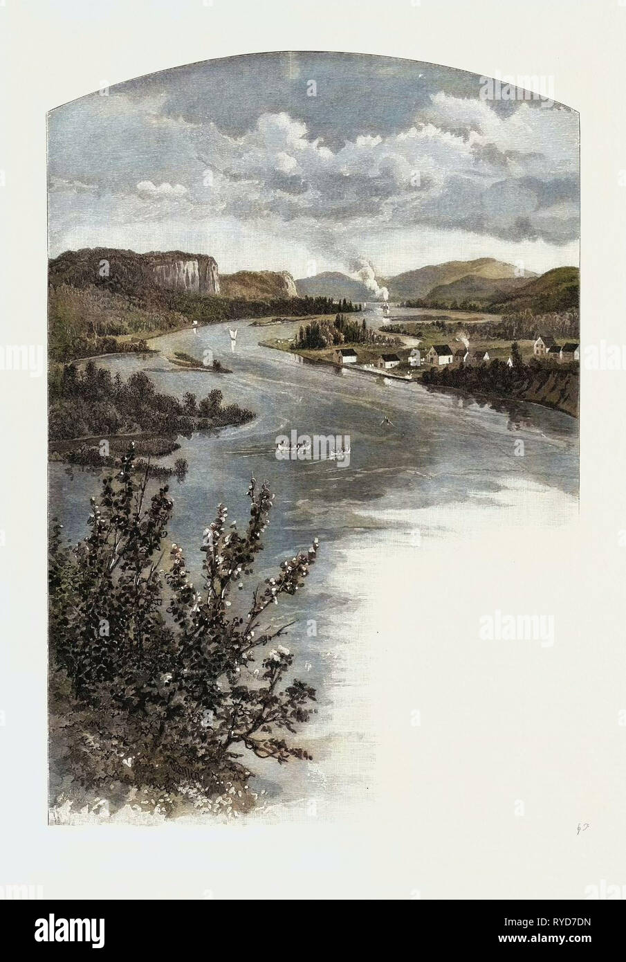 Il Red Rock, Canada, diciannovesimo secolo incisione Foto Stock