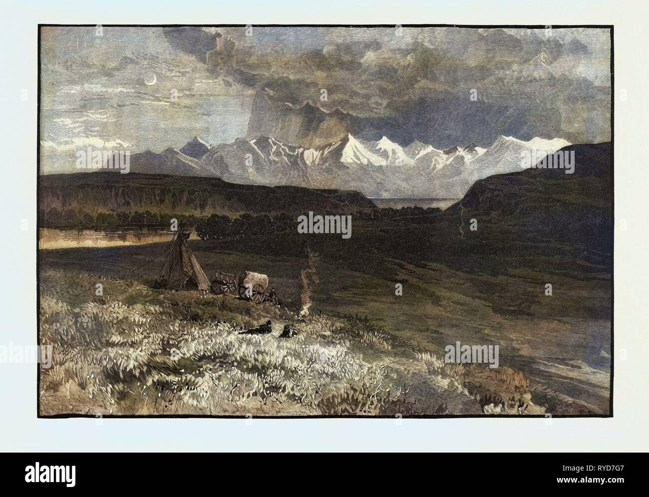 Kootaney, Canada, diciannovesimo secolo incisione Foto Stock