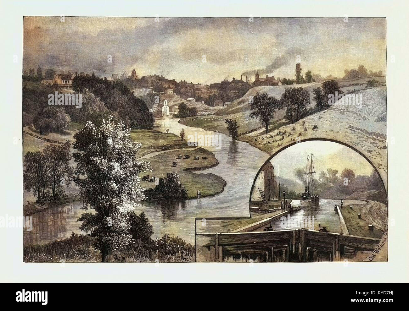 Catharines, Canada, diciannovesimo secolo incisione Foto Stock