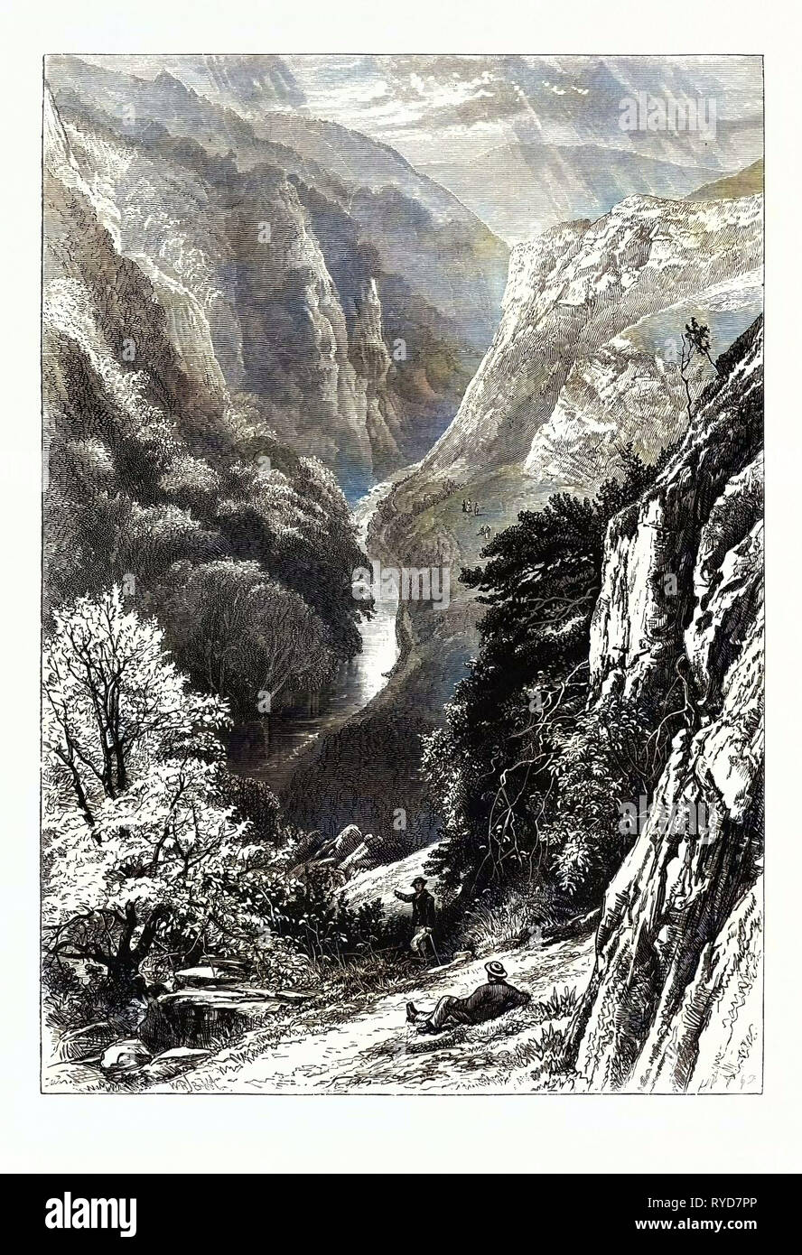 In Colomba Dale, Peak District, Inghilterra, Regno Unito, Gran Bretagna British, Europa, Regno Unito, Gran Bretagna, europeo Foto Stock